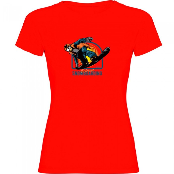 [해외]KRUSKIS 반소매 티셔츠 Extreme Snowboarding 5140555791 Red