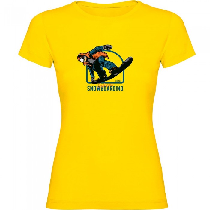 [해외]KRUSKIS 반소매 티셔츠 Extreme Snowboarding 5140555797 Yellow