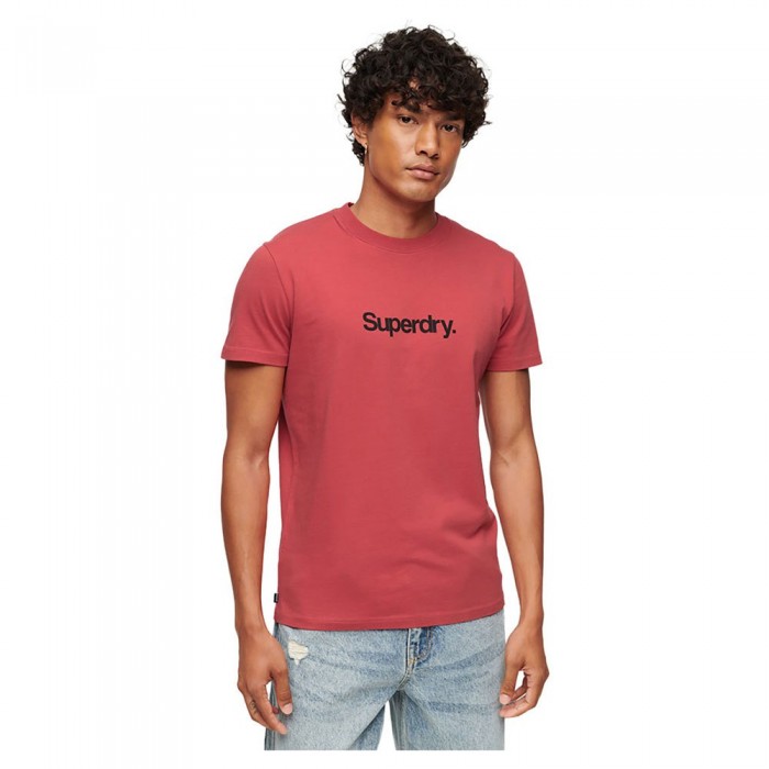 [해외]슈퍼드라이 코어 로고 Classic 반팔 티셔츠 140549255 Hike Red