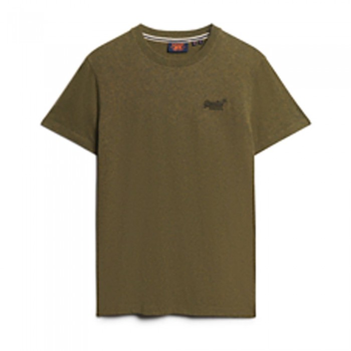 [해외]슈퍼드라이 반소매 티셔츠 Vintage 로고 Embroidered 140549308 Olive Fleck Marl