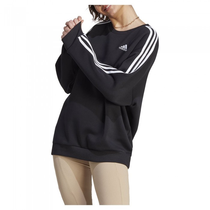 [해외]아디다스 Essentials 3 Stripes Oversized 후드티 139926651 Black / White