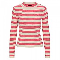 [해외]PIECES 오 넥 스웨터 Crista 17115047 140229056 Hot Pink / Stripes Wide Birch Stripes