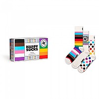 [해외]HAPPY SOCKS Prides Gift Set Half 긴 양말 3 켤레 140521314 White