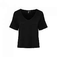 [해외]PIECES Billo Oversized 반팔 V넥 티셔츠 140557168 Black / Detail Black Lurex