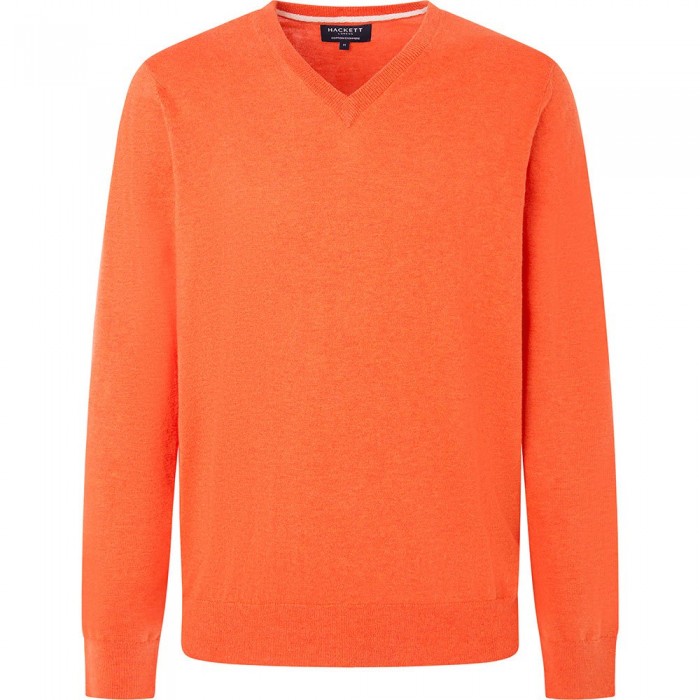 [해외]해켓 브이넥 스웨터 Cotton Cashmere 140506269 Mandarin Orange