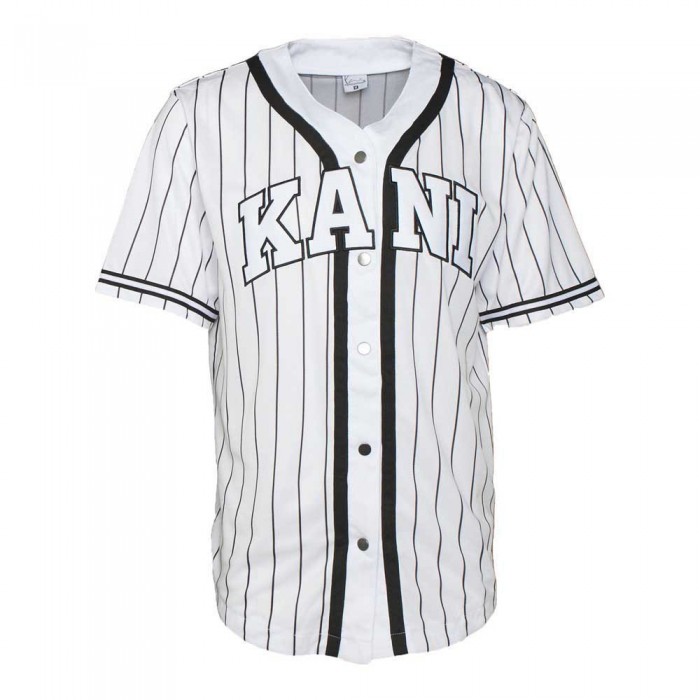 [해외]KARL KANI Serif Pinstripe Baseball 반팔 티셔츠 140521718 White