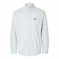 [해외]SELECTED 긴 소매 셔츠 Reg-Dan Oxford 140557388 Skyway / Detail White Mix