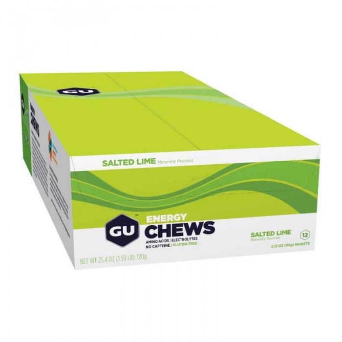 [해외]GU 에너지 츄 Energy Chews Salted Lime 12 12 단위 12139955344 Multicolor