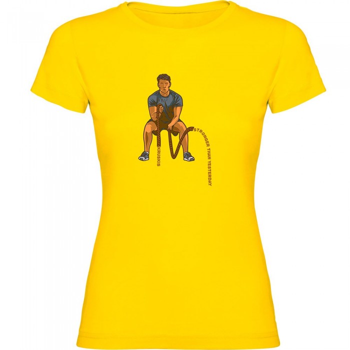 [해외]KRUSKIS Crossfit 로프s 반팔 티셔츠 7140555652 Yellow