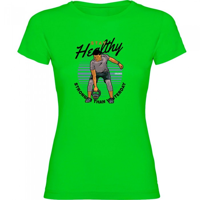 [해외]KRUSKIS 반소매 티셔츠 Stay Healthy 7140556629 Light Green