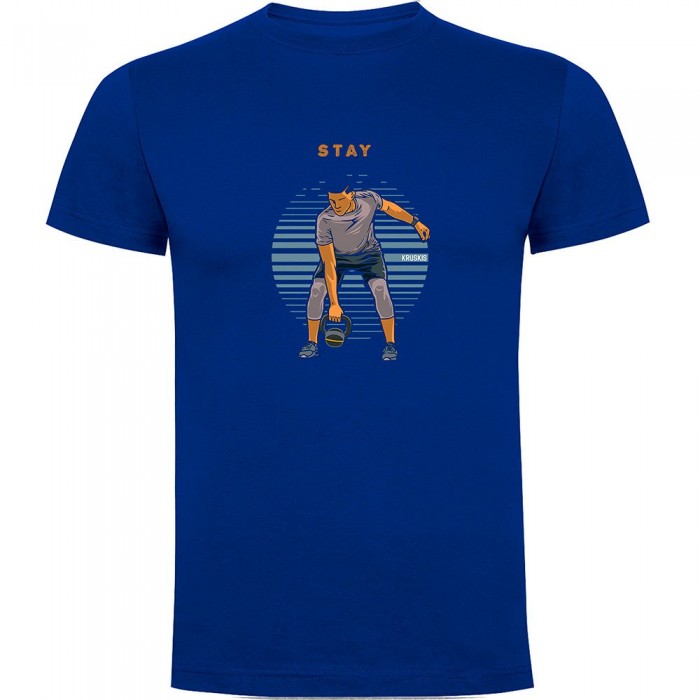 [해외]KRUSKIS 반소매 티셔츠 Stay Healthy 7140556634 Royal Blue