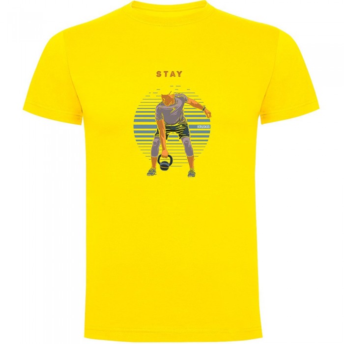 [해외]KRUSKIS 반소매 티셔츠 Stay Healthy 7140556638 Yellow