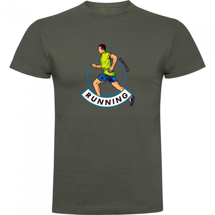 [해외]KRUSKIS 반소매 티셔츠 Runner 6140556507 Dark Army Green