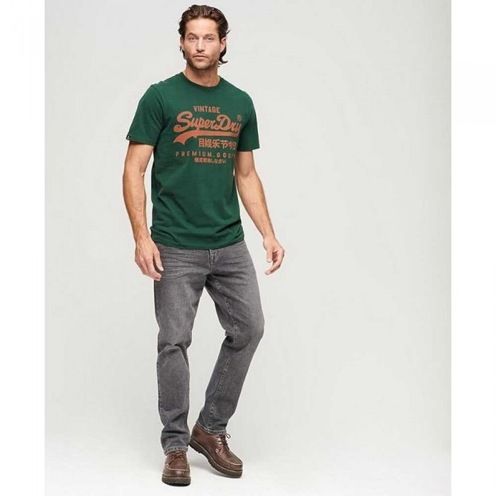 [해외]슈퍼드라이 반팔 라운드넥 티셔츠 Vintage 로고 Premium 굿s Graphic 140256882 Enamel Green