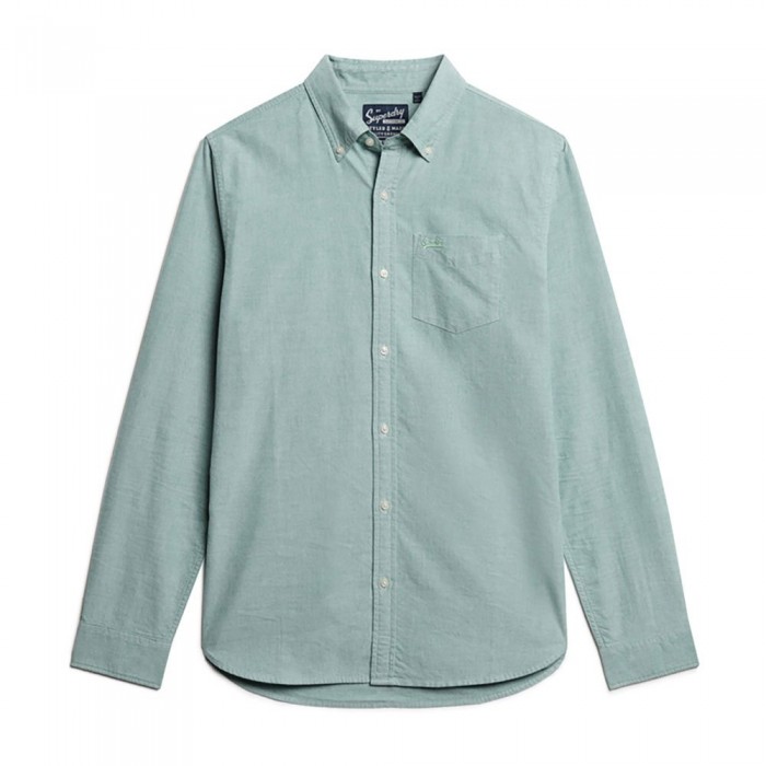 [해외]슈퍼드라이 긴 소매 셔츠 Cotton Oxford 140549256 Emerald Green