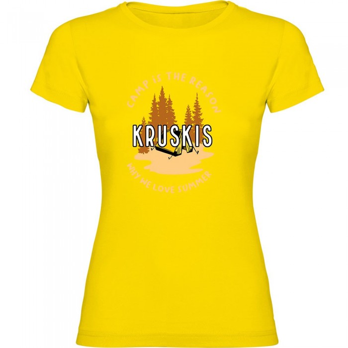 [해외]KRUSKIS Camp Is The Reason 반팔 티셔츠 4140578440 Yellow