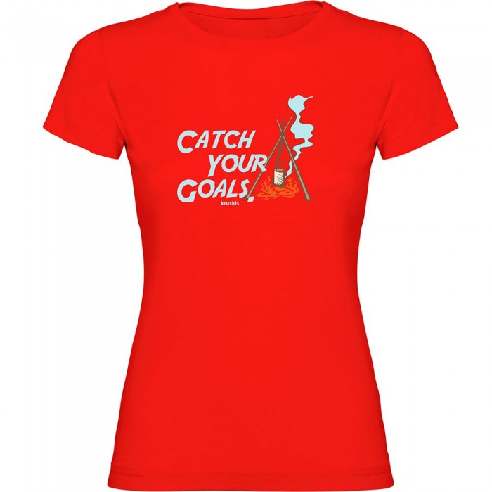 [해외]KRUSKIS Catch Your Goals 반팔 티셔츠 4140578492 Red