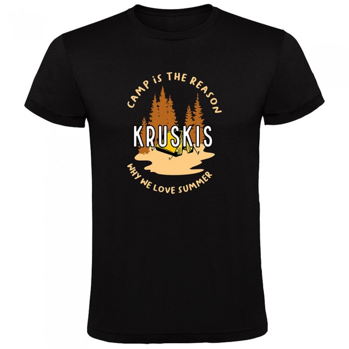 [해외]KRUSKIS Camp Is The Reason 반팔 티셔츠 4140578423 Black