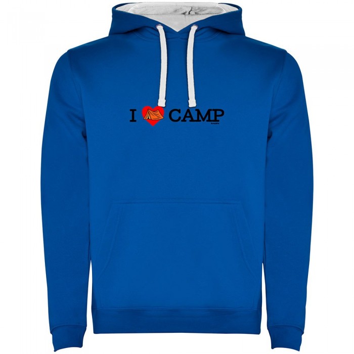 [해외]KRUSKIS I Love Camp Bicolor 후드티 4140578648 Royal Blue / White