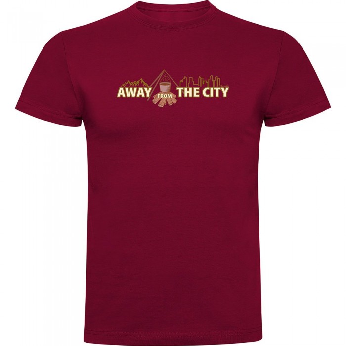 [해외]KRUSKIS Away From City 반팔 티셔츠 4140578108 Dark Red
