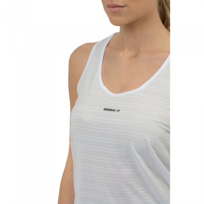 [해외]NEBBIA 민소매 티셔츠 Fit 액티브wear “에어y” With Reflective 로고 439 7140564640 White