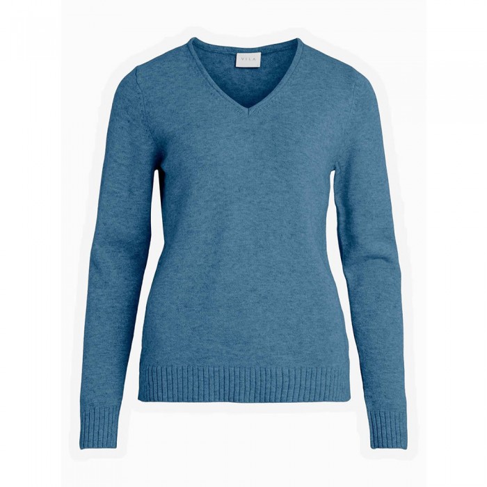 [해외]VILA 스웨터 Ril 140238105 Coronet Blue / Detail Dark Melange