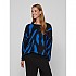 [해외]VILA 모의 넥 스웨터 Juli Jaquard 140371923 Black / Pattern Lapis Blue