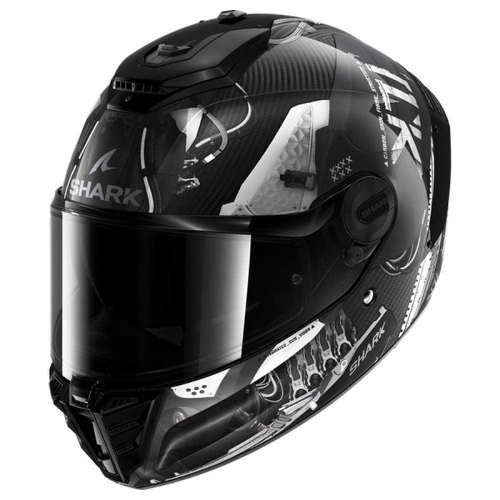 [해외]샤크 스파르탄 RS Carbon Xbot 풀페이스 헬멧 9140367338 Carbon / Anthracite / Silver