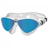 [해외]조그스 수영 가면 Horizon Flex Titanium 6140354253 Clear / White / Mirrored Blue