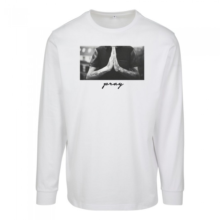 [해외]MISTER TEE 긴팔 티셔츠 Urban Classics Pray 6139348976 White