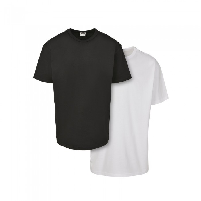 [해외]URBAN CLASSICS 2장 세트 유기농 기본 티셔츠 138675332 Black / White