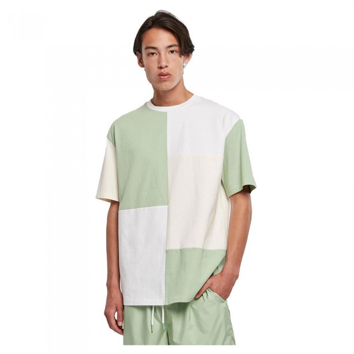 [해외]STARTER 반팔 크루넥 티셔츠 Patchwork Oversize 139829528 Vintage Green / Pale White / White