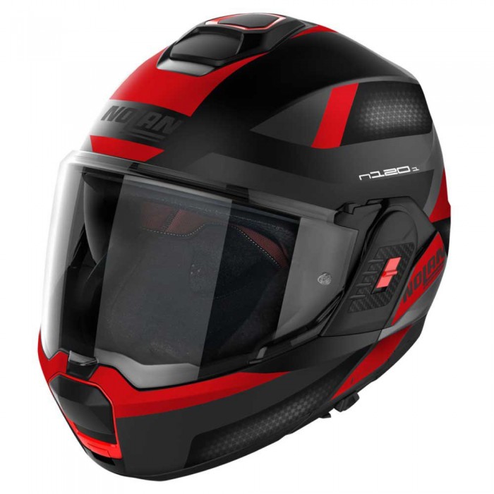 [해외]놀란 컨버터블 헬멧 N120-1 Subway N-COM 9140469177 Flat Black / Red