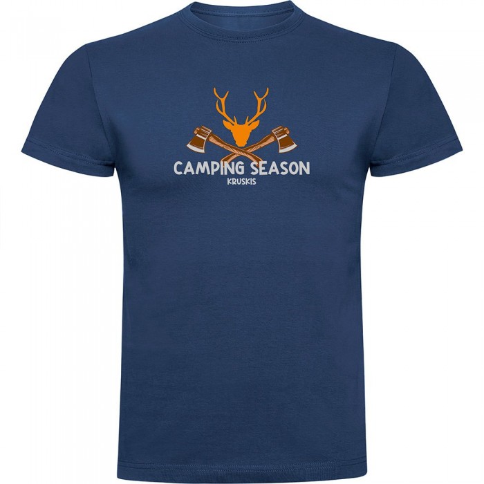[해외]KRUSKIS Camping Season 반팔 티셔츠 4140613653 Denim Blue