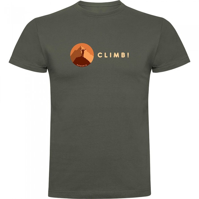 [해외]KRUSKIS Climb! 반팔 티셔츠 4140613708 Dark Army Green