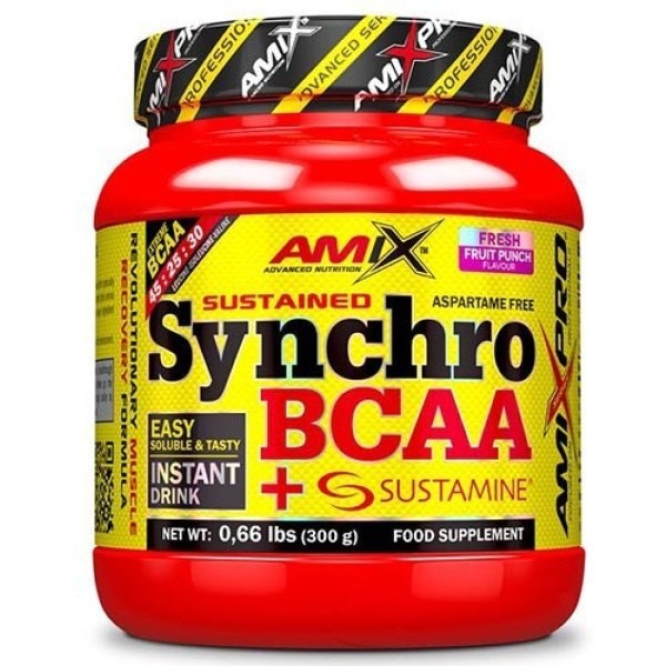 [해외]AMIX 가루 수박 프로 Synchro BCAA Sustamine 300g 12139573572 White