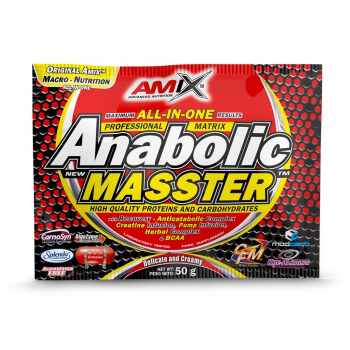 [해외]AMIX 탄수화물 및 단백질 단일 용량 딸기 Anabolic Masster 50gr 12140502659 Red / Black