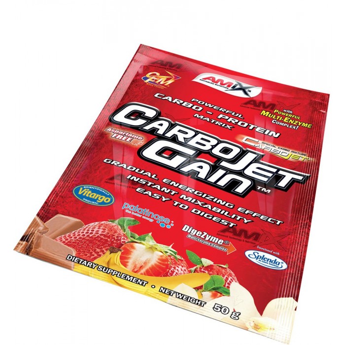 [해외]AMIX 탄수화물 및 단백질 단일 용량 딸기 CarboJet Gain 50gr 7140502670 Red