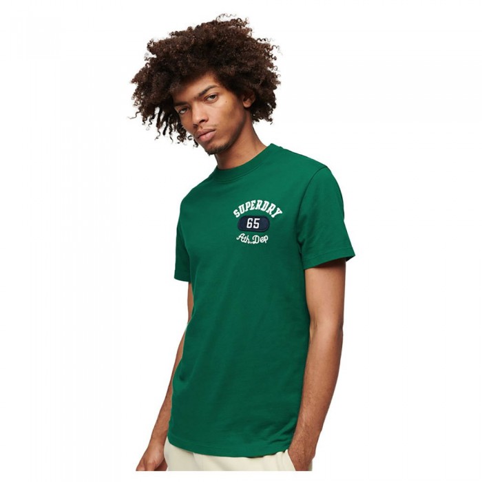[해외]슈퍼드라이 Embroidered Superstate Athletics 로고 반팔 티셔츠 140549262 Emerald Green