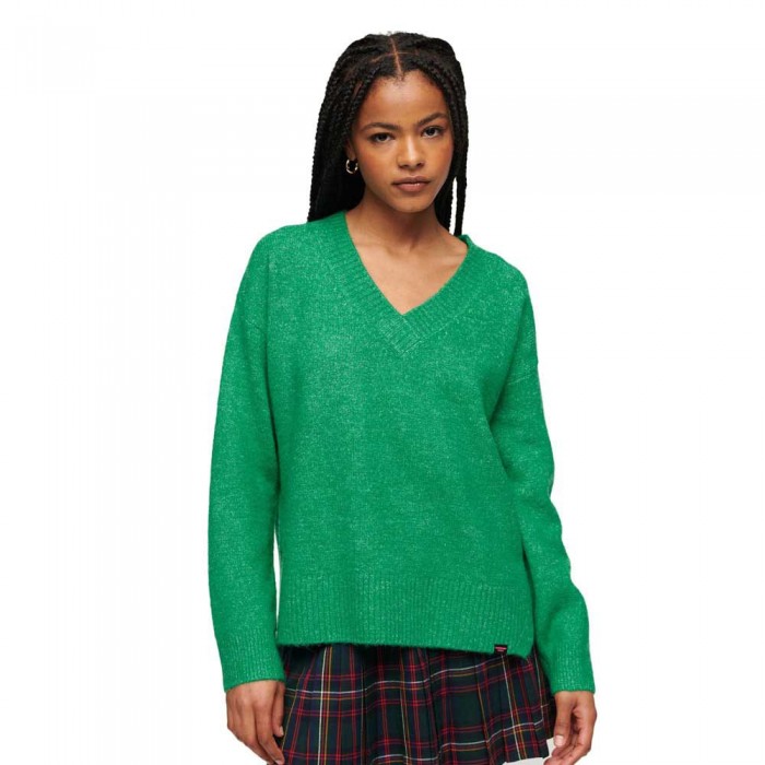 [해외]슈퍼드라이 브이넥 스웨터 Oversized 140560693 Vivid Green Marl