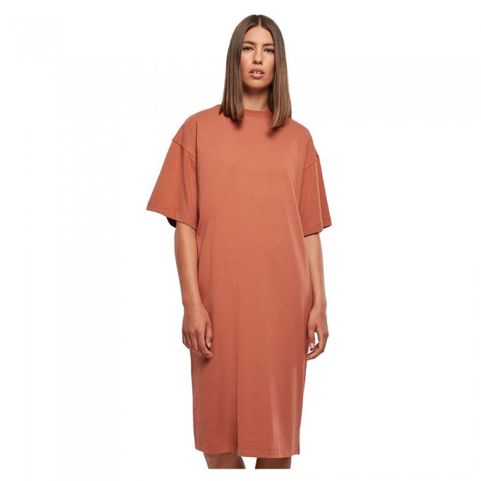 [해외]URBAN CLASSICS 반팔 짧은 드레스 Organic Oversized 139829805 Terracotta
