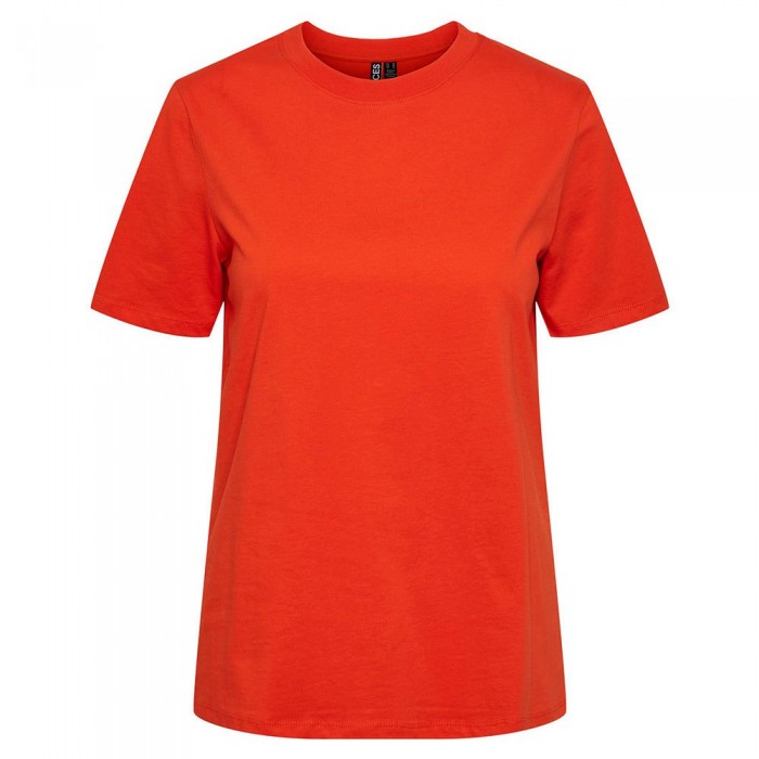 [해외]PIECES Ria Solid 반팔 티셔츠 140297756 Tangerine Tango