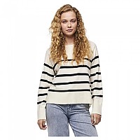 [해외]PIECES 스웨터 Sia 140557253 White / Stripes Black