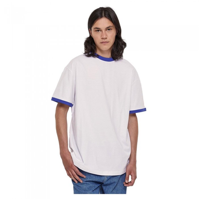 [해외]URBAN CLASSICS Oversized Ringer 반팔 티셔츠 139829851 White / Royal