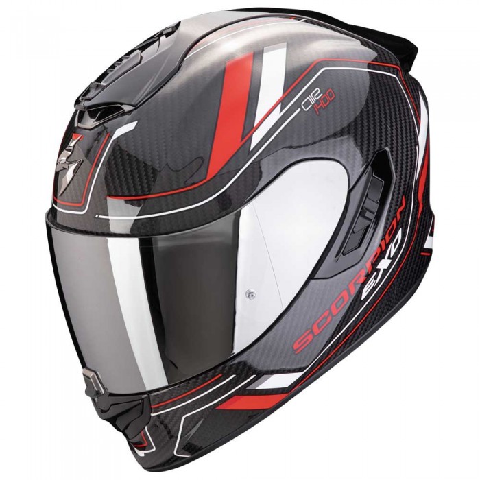 [해외]SCORPION EXO-1400 EVO II Carbon 에어 Mirage 풀페이스 헬멧 9140546439 Black / Red / White