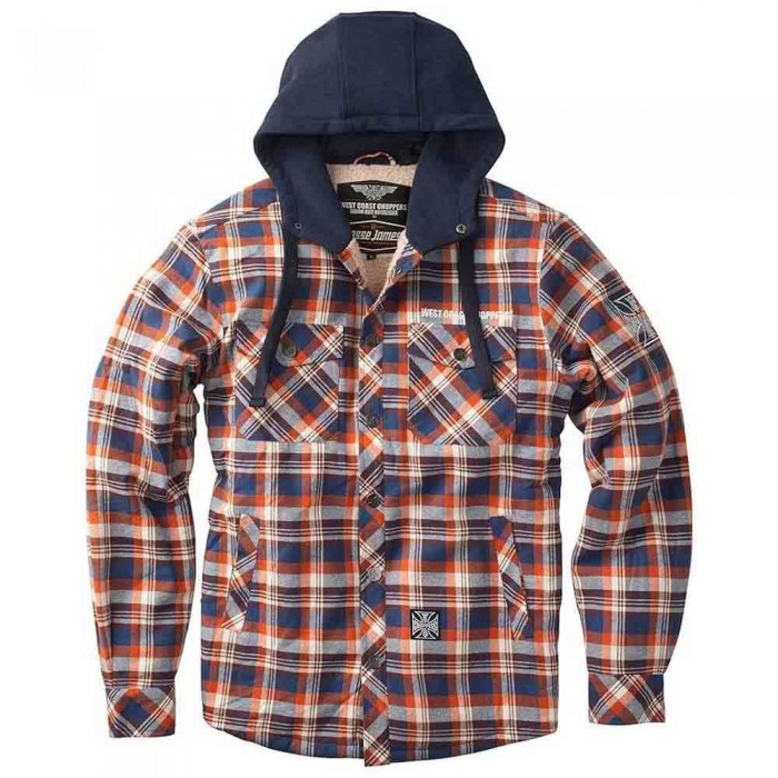 [해외]WEST COAST CHOPPERS Sherpa 라인d Flannel 재킷 9139488805 Brown / Orange
