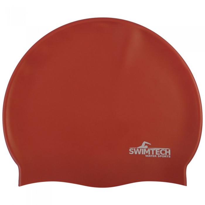 [해외]SWIMTECH 실리콘 수영 모자 6140624439 Red