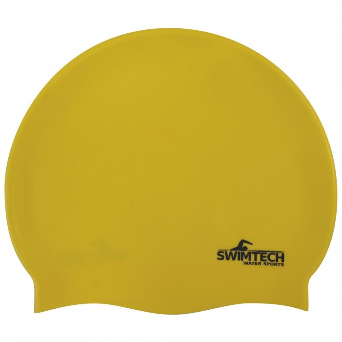 [해외]SWIMTECH 실리콘 수영 모자 6140624443 Yellow