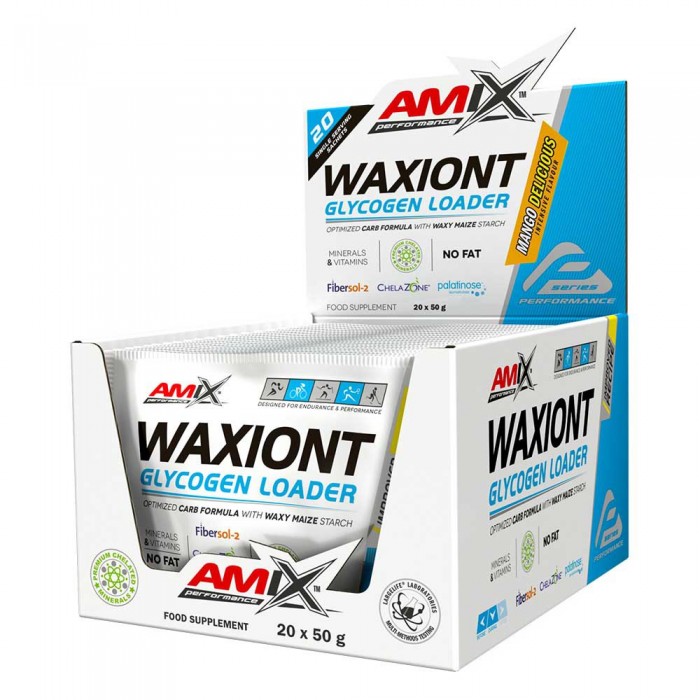 [해외]AMIX 단일 용량 탄수화물 망고 Waxiont 프로fessional Glycogen Loader 50gr 6140502798 White / Blue