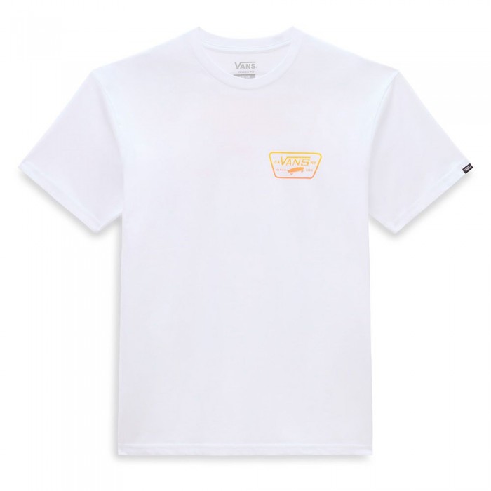 [해외]반스 반소매 티셔츠 풀 Patch Back 140603377 White / Copper Tan